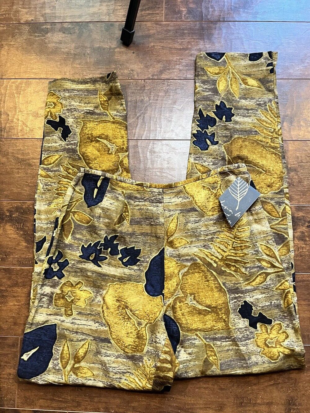Dana b. and Karen Women Silk Linen Blend Desert Oasis Slim Boho Pant NWT 8